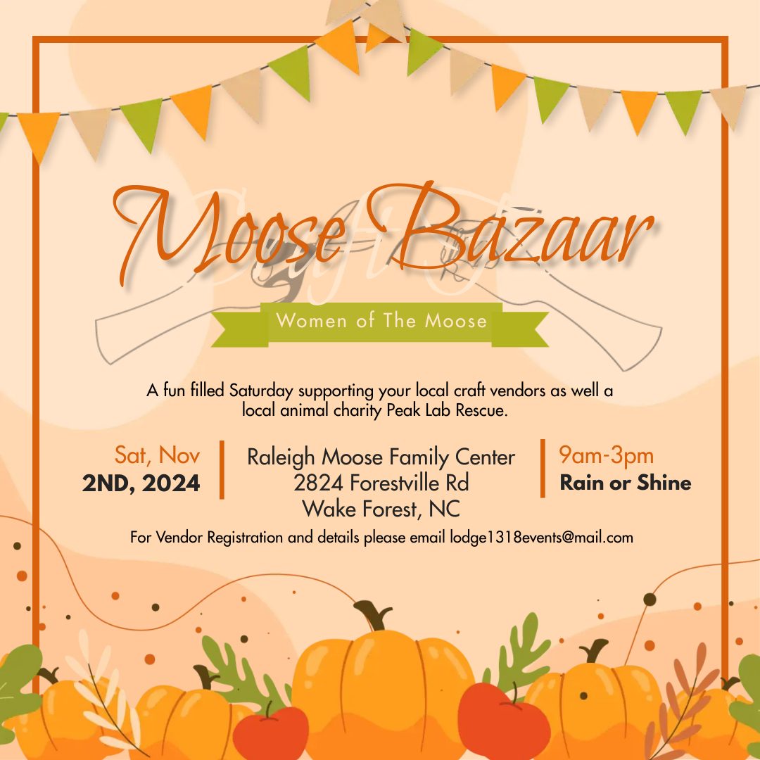 Moose Vendor Bazaar flyer