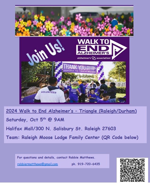 Walk to End Alzheimer's flyer
