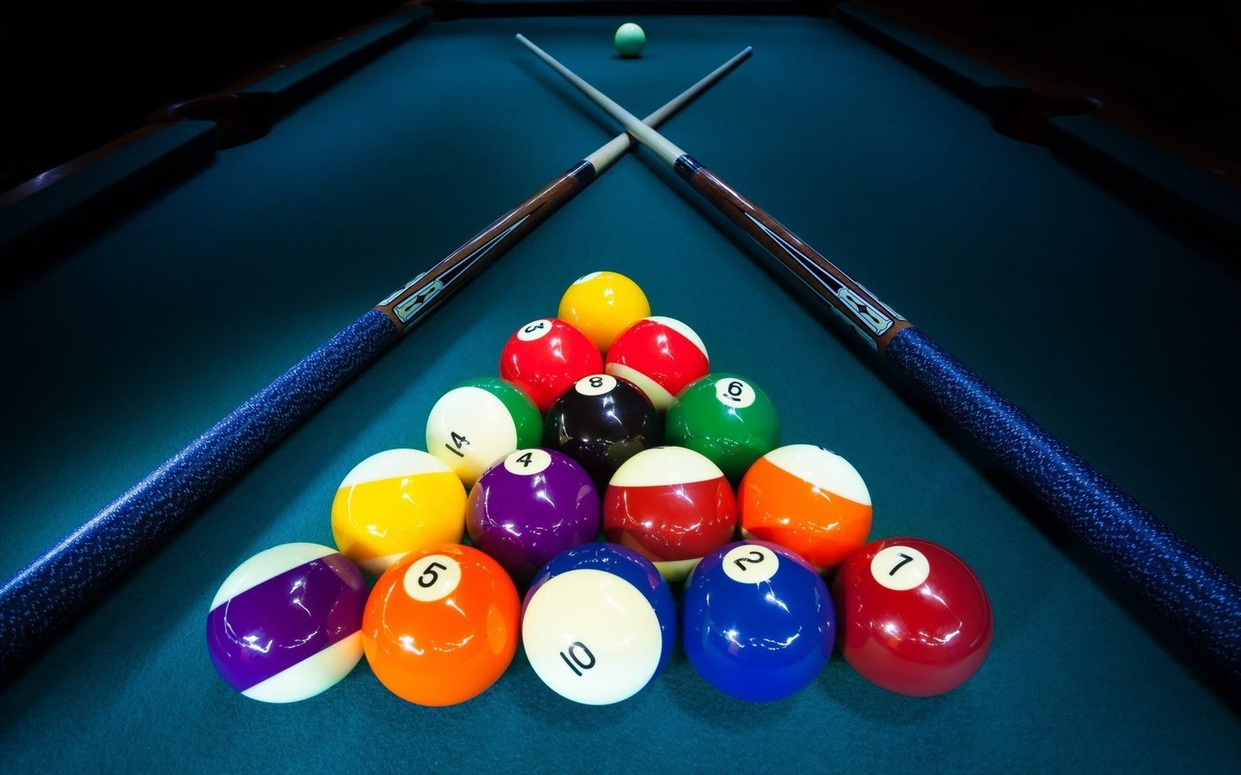 Pool table ready for a tournament